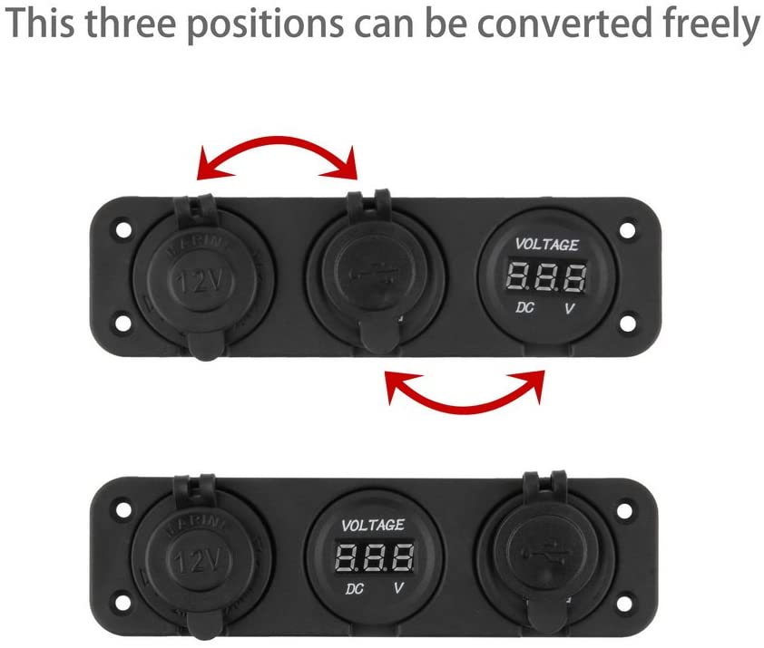 USB Socket 12V/24V Cigarette Lighter Socket