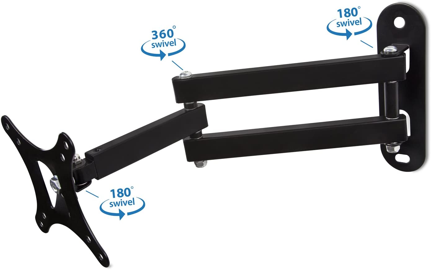 TV Bracket Swivel Full Motion Flat Mount for Computer Monitors (Up to 24 inches)