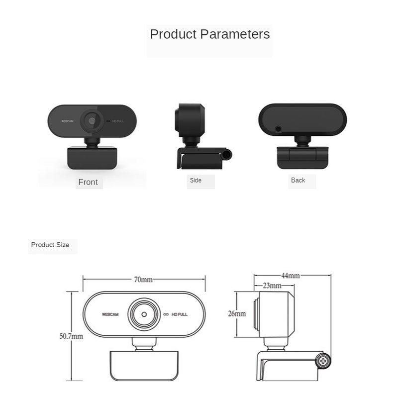 Webcam with Built-in Microphone HD 1080P Web cam
