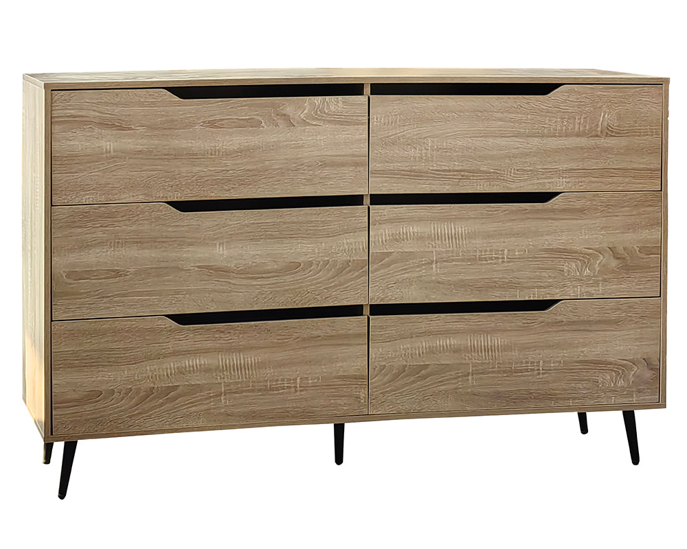 Tallboy Dresser 6 Chest Of Drawers Storage Cabinet