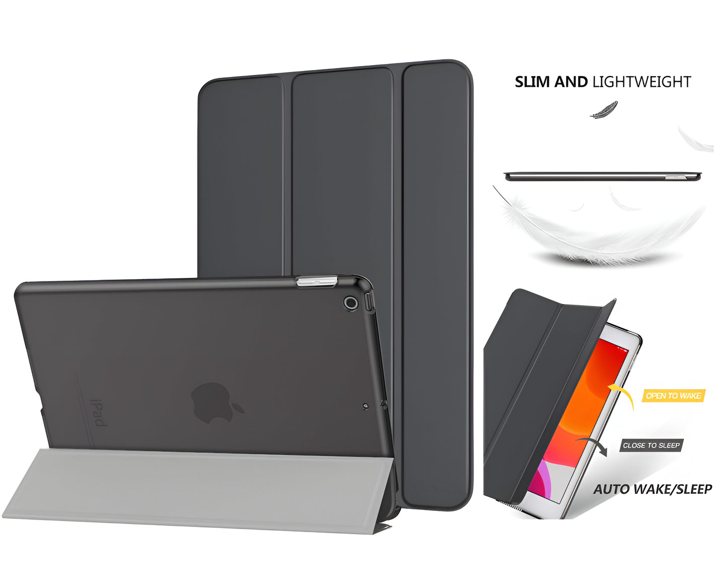 iPad 10.2 Case - Slim iPad 10.2 Case with Smart Stand Cover