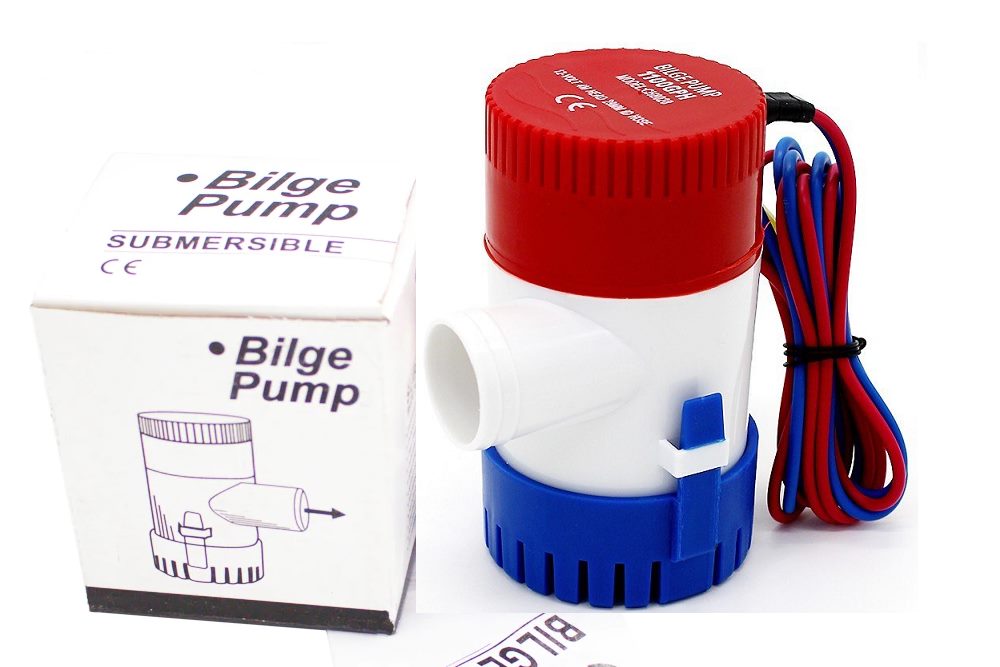 12V Marine Electric Bilge Pump 1100GPH – Submersible for Boat, Caravan, RV Bilge Pump 1100gph