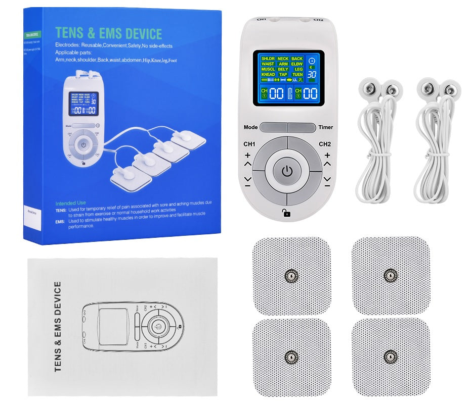 TENS Machine 12 Modes with 4 Electrode Pads