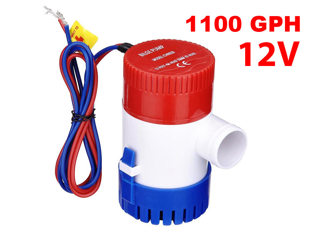 12V Marine Electric Bilge Pump 1100GPH – Submersible for Boat, Caravan, RV Bilge Pump 1100gph