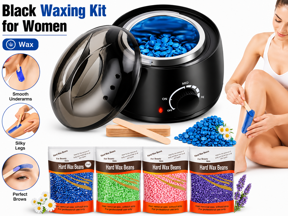 Waxing Kit for Women Wax Warmer Kit with Wax Beans for Sensitive Skin Hair Removal