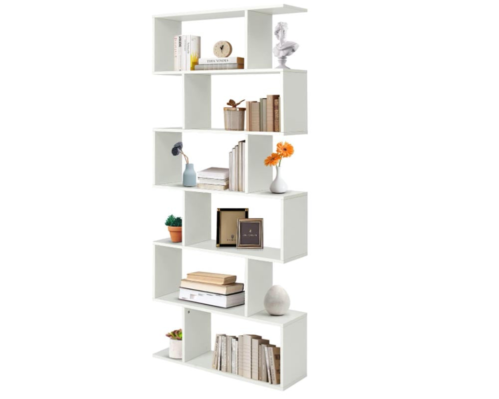 CURA 6-Tier Bookshelf Space-Saving & Multi-Functional Storage Solution