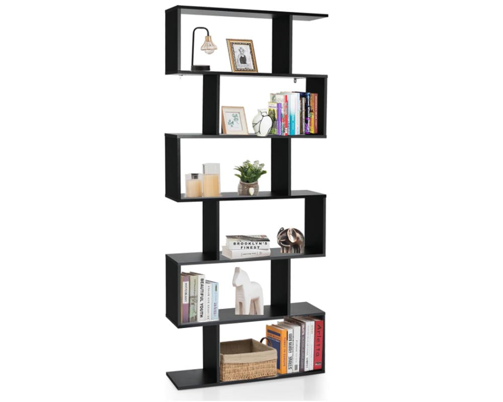 CURA 6-Tier Bookshelf – Space-Saving & Multi-Functional Storage Solution