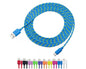 2 pcs 3 Meter Strong Braided Fabric Sync Data Cable USB Charger