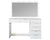 CURA Vanity Dressing Table with HD Mirror, Hollywood Lights & Charging Station
