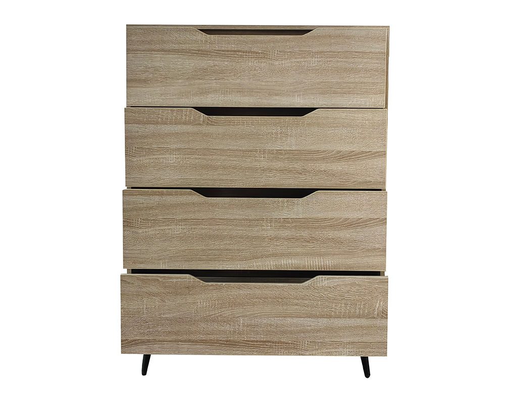 Tallboy Dresser 4 Chest Of Drawers Storage Cabinet
