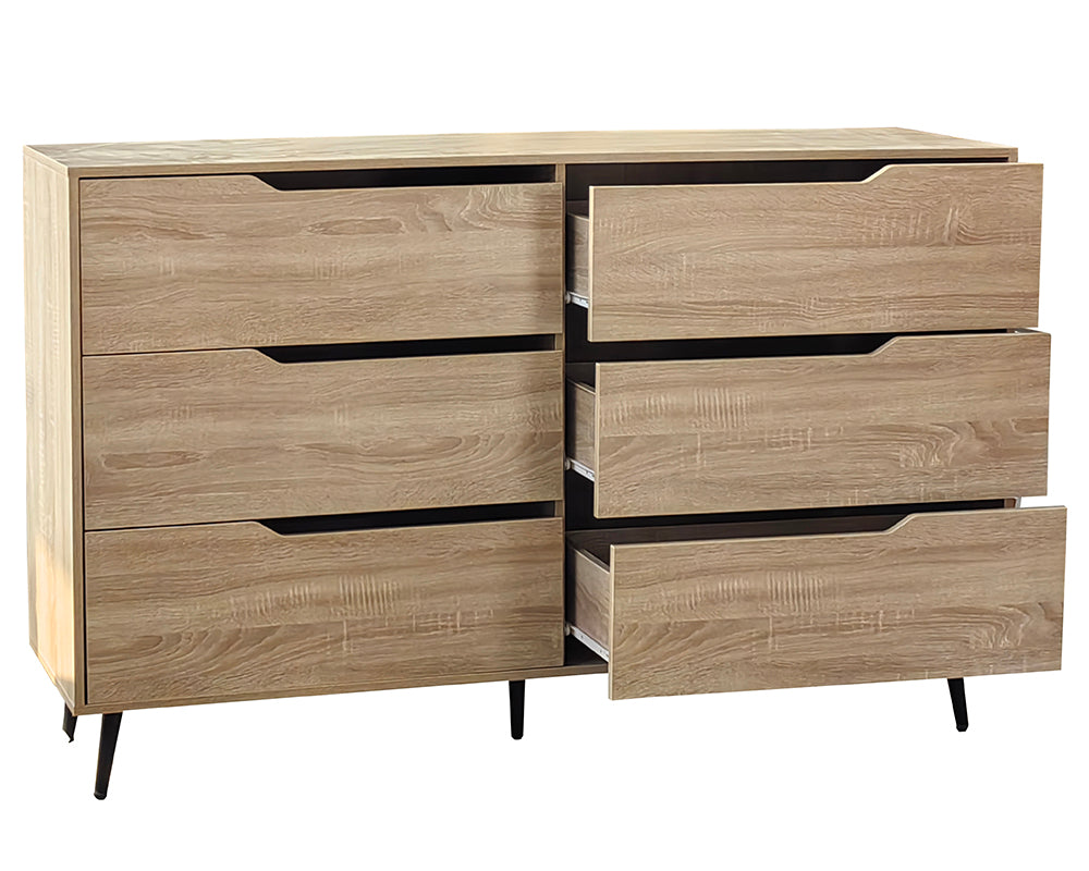 Tallboy Dresser 6 Chest Of Drawers Storage Cabinet