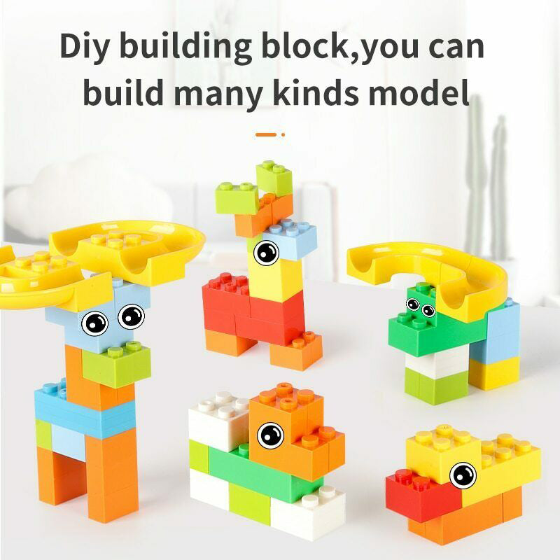 330Pc/Set DIY Marble Run Construction Toy – Creative Maze Building Blocks Set for Kids (Ages 3 and Up)