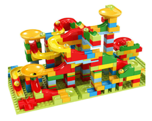 330Pc/Set DIY Marble Run Construction Toy – Creative Maze Building Blocks Set for Kids (Ages 3 and Up)