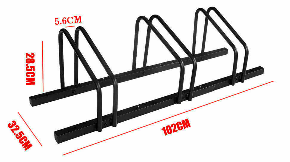 3 Bike Bicycle Floor Parking Rack Storage Stand