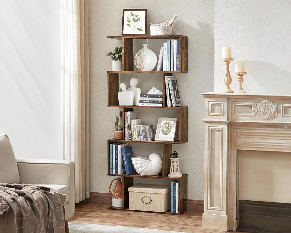 CURA 6 Tier Bookshelf Space Saving & Multi Functional Storage Solution