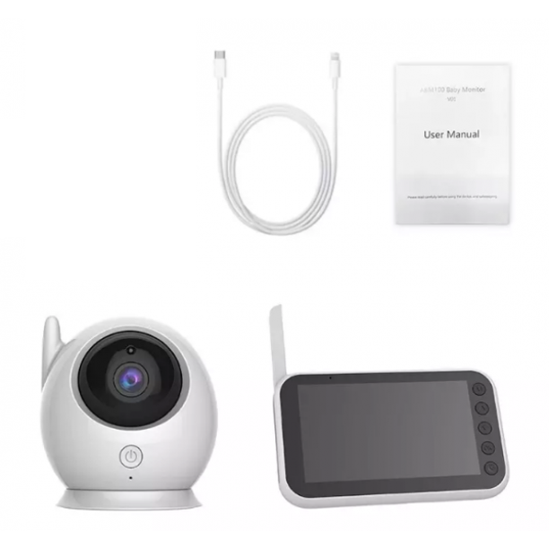 Smart Baby Monitor with 4.3" Screen & Night Vision – 2-Way Talk