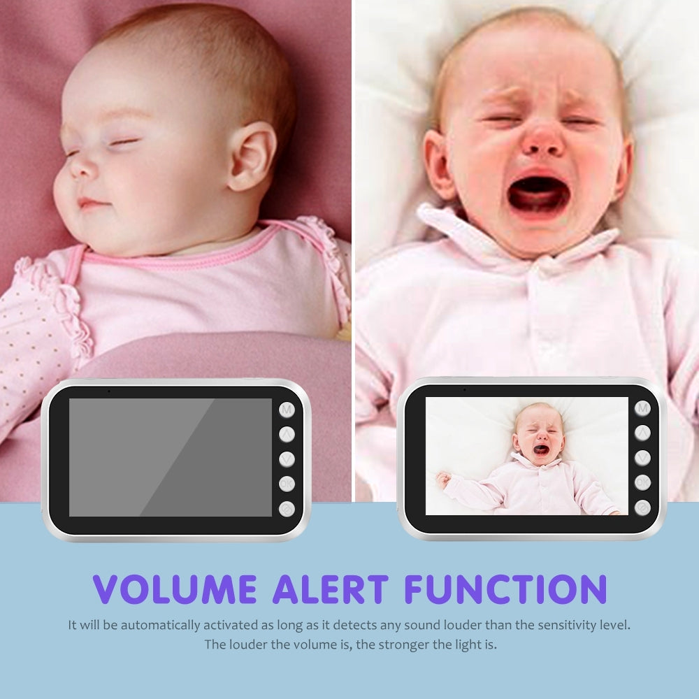 Smart Baby Monitor with 4.3" Screen & Night Vision – 2-Way Talk