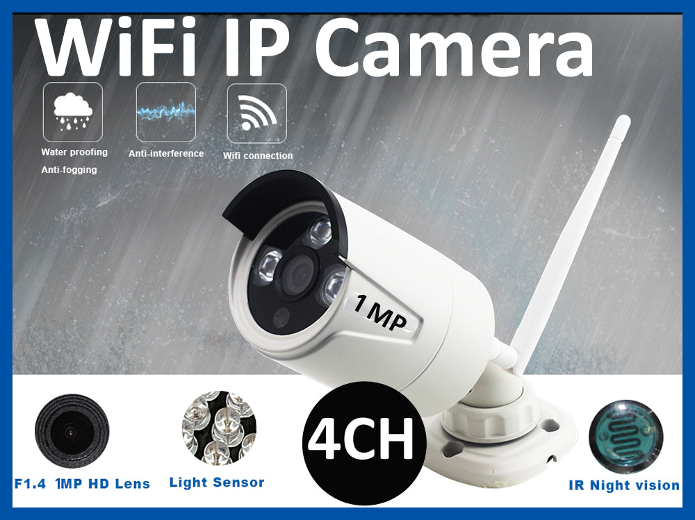 Wireless Security Camera system with 4 Cameras