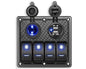 12V 24V Rocker Switch Panel 4 way