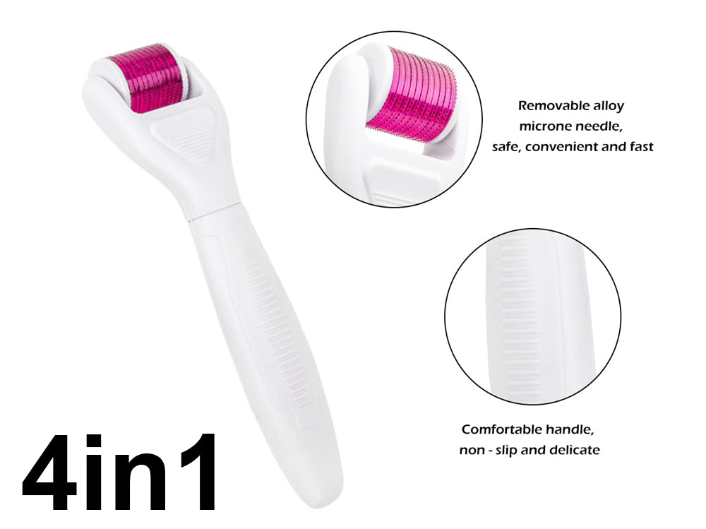 4-in-1 Titanium Derma Roller Kit – Face & Body Care
