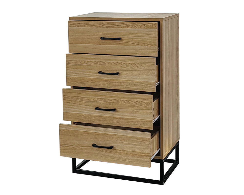 Tallboy Dresser 4 Chest Of Drawers Storage Cabinet