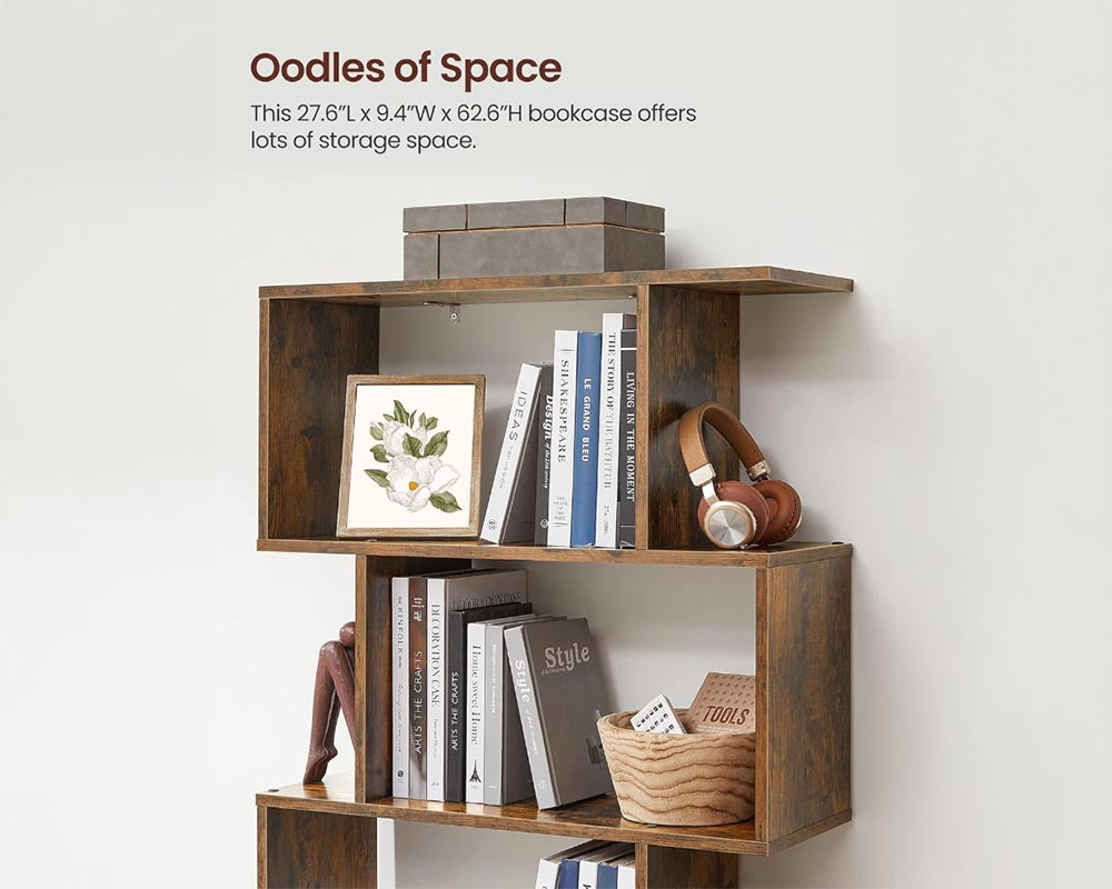 CURA 6 Tier Bookshelf Space Saving & Multi Functional Storage Solution