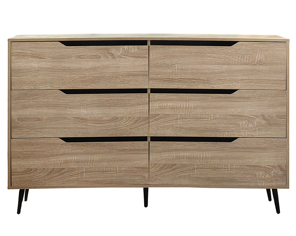 Tallboy Dresser 6 Chest Of Drawers Storage Cabinet