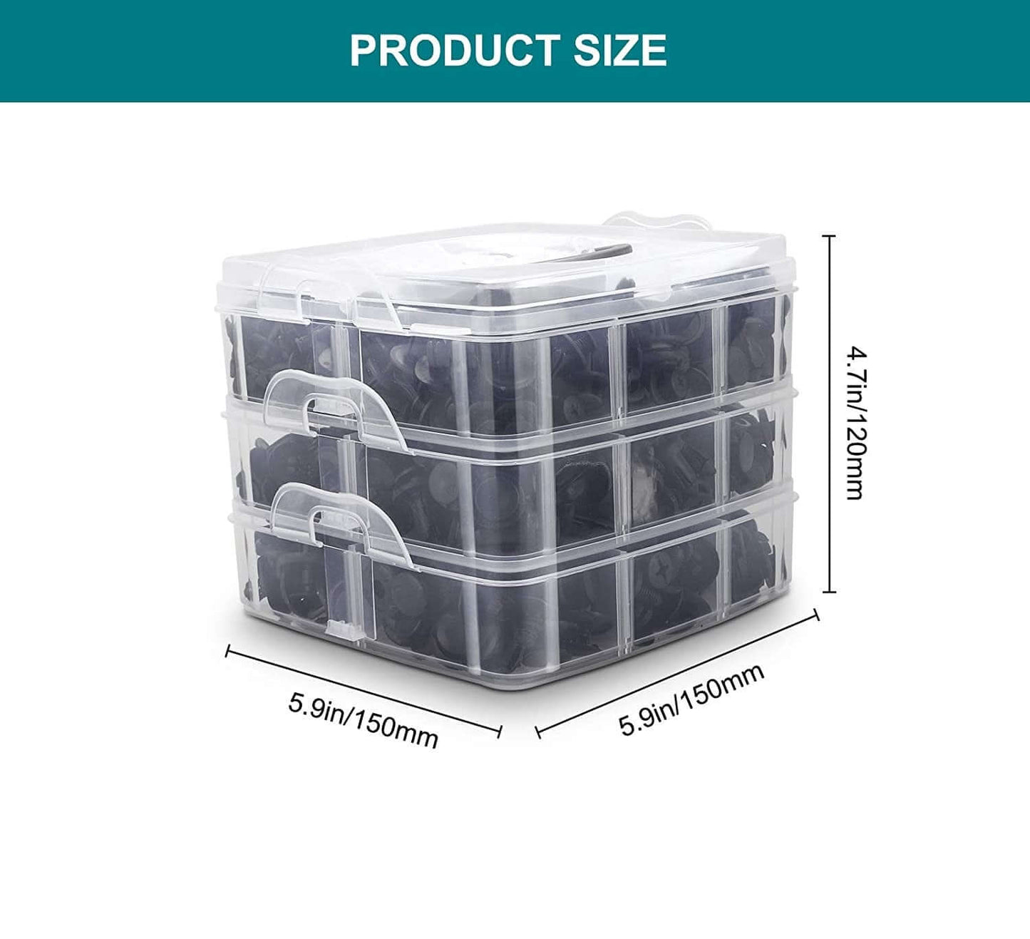 625PCS Car Body Trim Clips