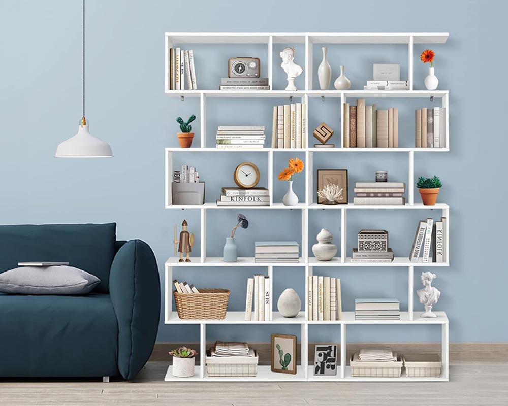 CURA 6-Tier Bookshelf Space-Saving & Multi-Functional Storage Solution