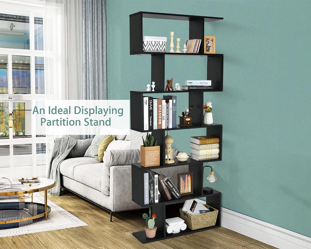 CURA 6-Tier Bookshelf – Space-Saving & Multi-Functional Storage Solution