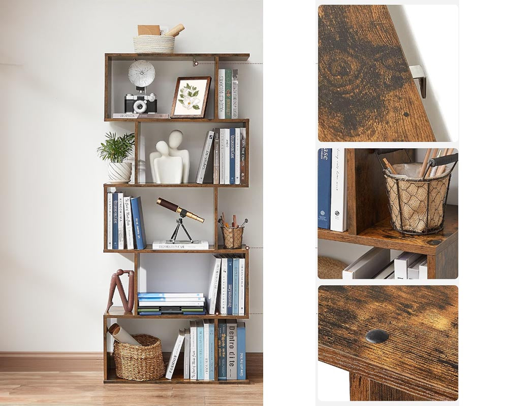 CURA 6 Tier Bookshelf Space Saving & Multi Functional Storage Solution