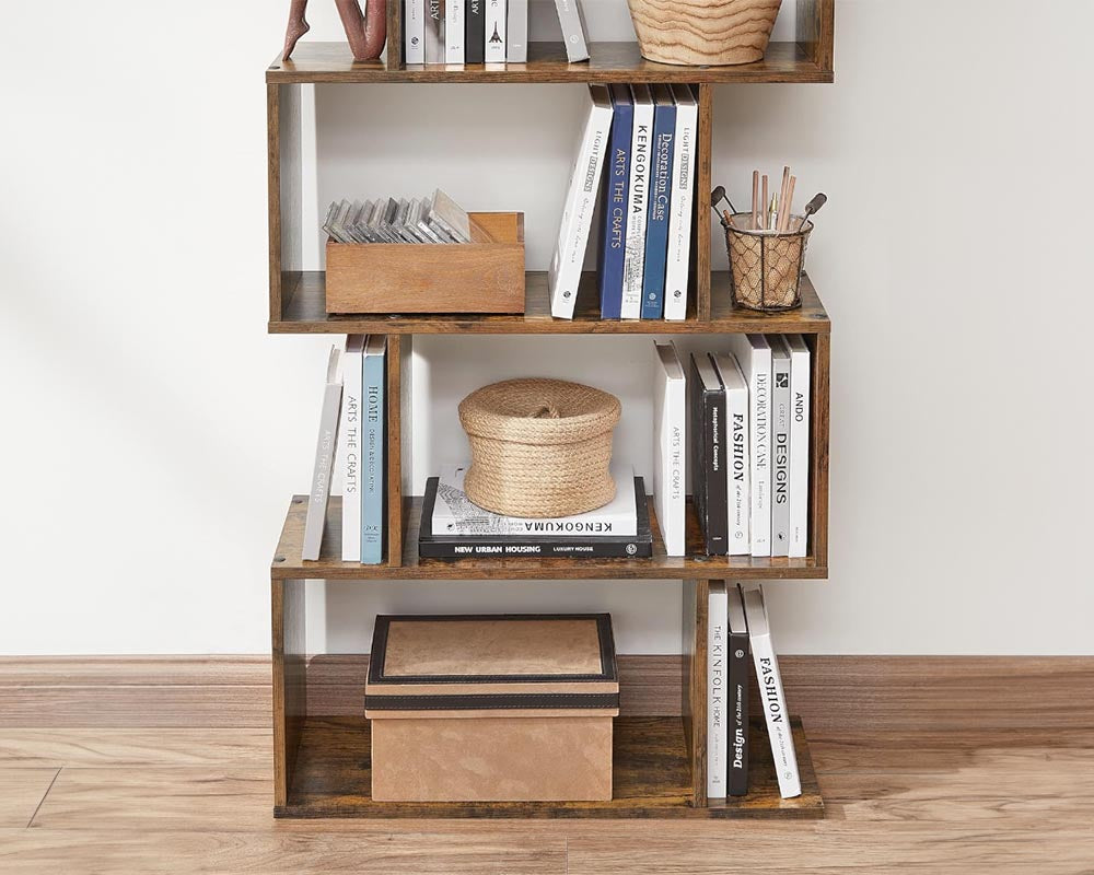 CURA 6 Tier Bookshelf Space Saving & Multi Functional Storage Solution