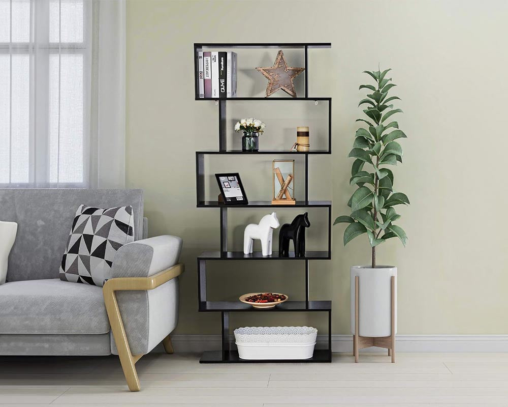 CURA 6-Tier Bookshelf – Space-Saving & Multi-Functional Storage Solution