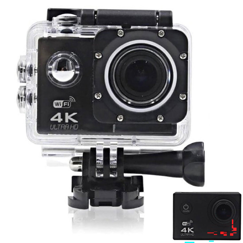 Action Camera 1080P Full HD - Waterproof Action Camera with WiFi, 16MP Lens & 30m Dive Depth