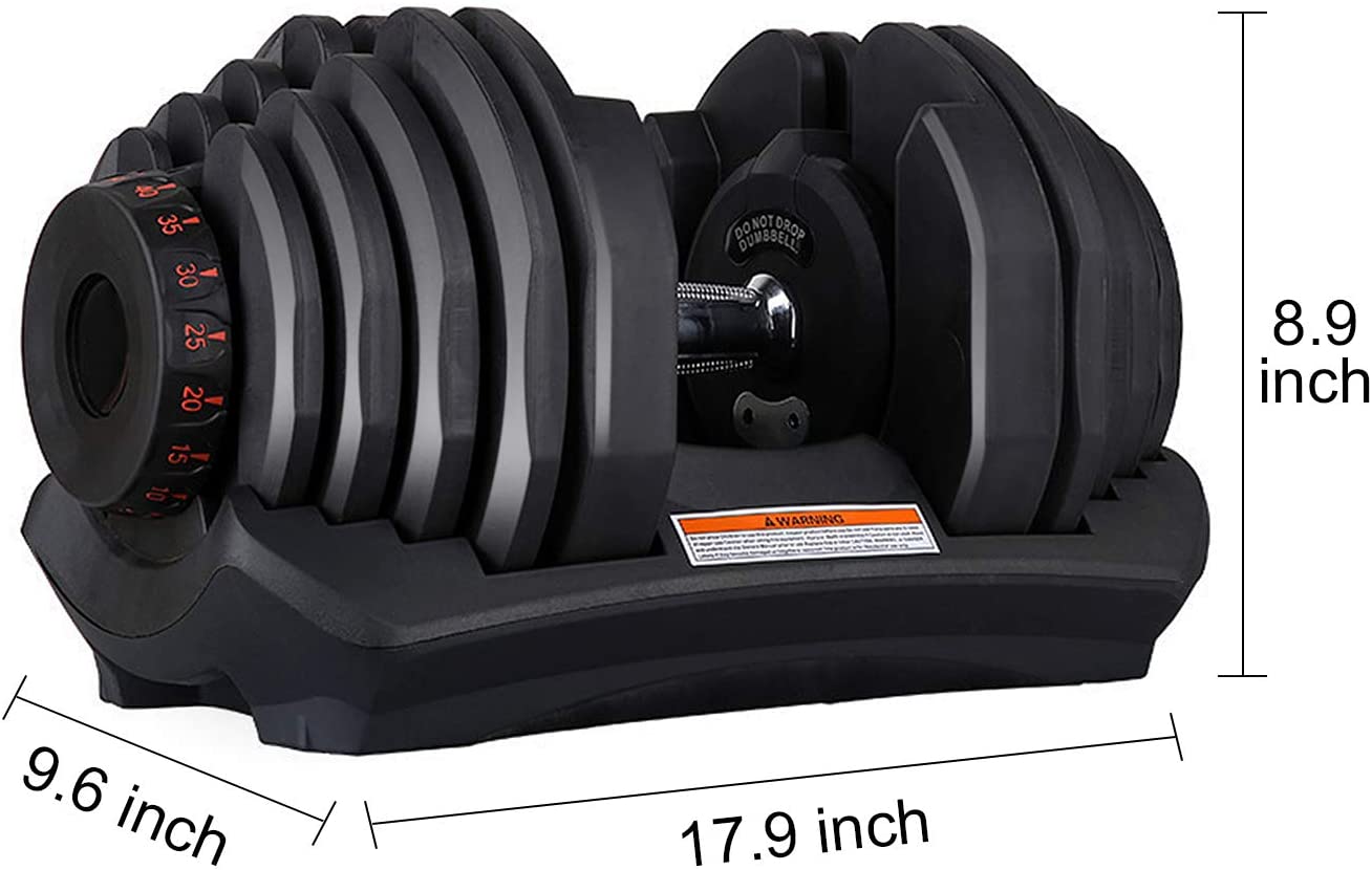 Adjustable dumbbells 80Kg Weight Increments Home Gym Set