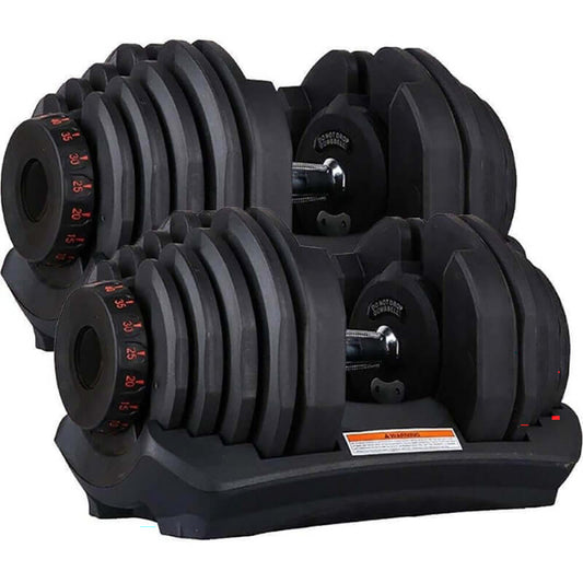 40KG Adjustable Dumbbells Pair 17 Weight Increments, Space-Saving Home Gym
