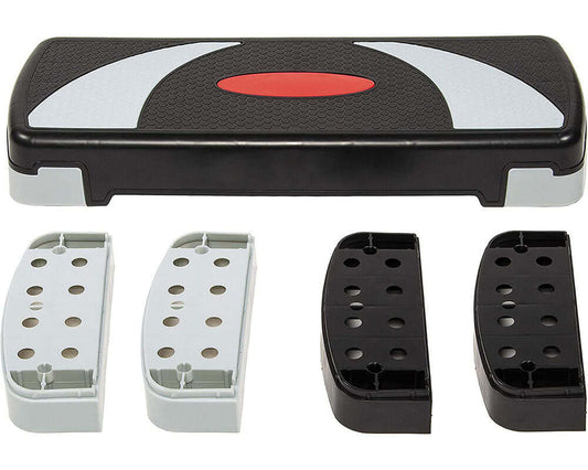 Adjustable Workout Aerobic Stepper Step Platform Trainer - Fitness Exercise Aerobic Step Bench