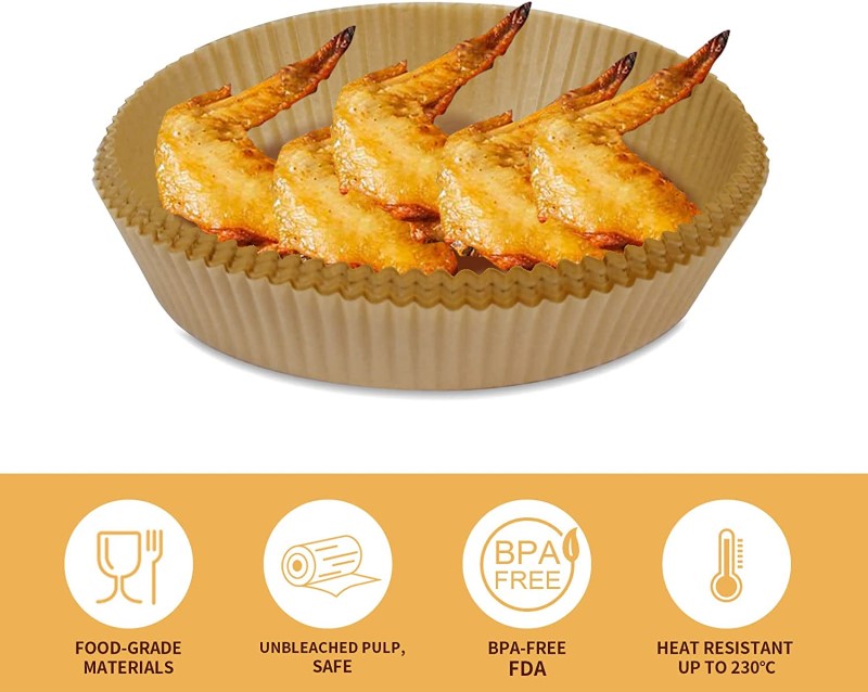 Mini Air Fryer Disposable Paper Liner – 100 Pcs
