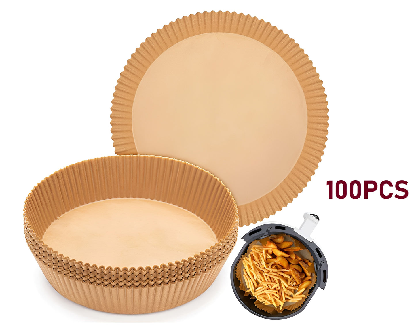 Mini Air Fryer Disposable Paper Liner – 100 Pcs