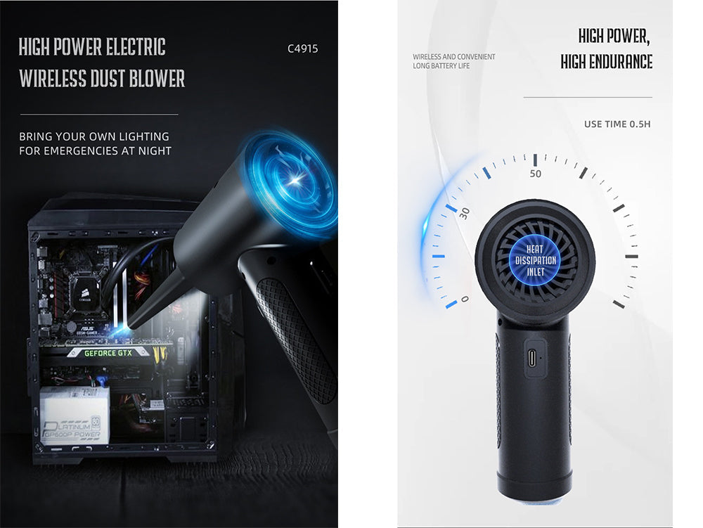 Air Duster Cordless Electric  - Rechargeable