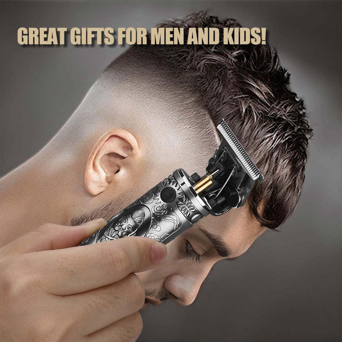 Professional Men's Hair Clipper Zero Gapped Cordless Trimmer