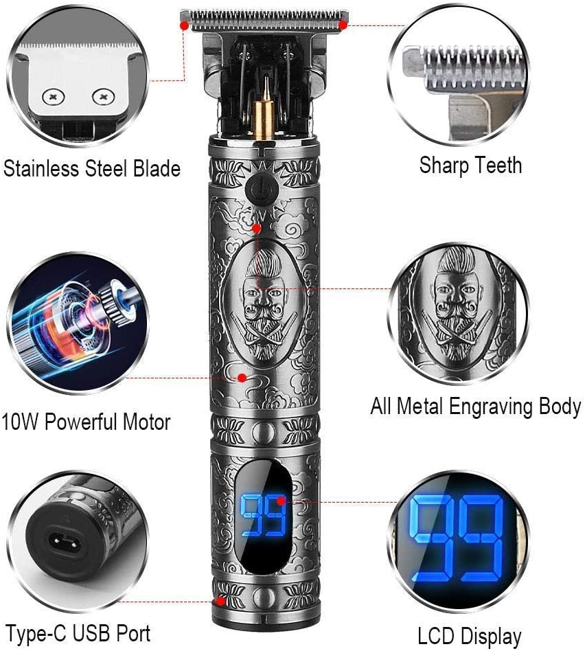 Hair Trimmer Shaver Clippers Cordless