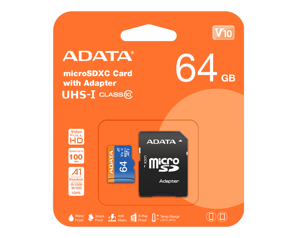 64Gb Micro Sd Card 64Gb ADATA