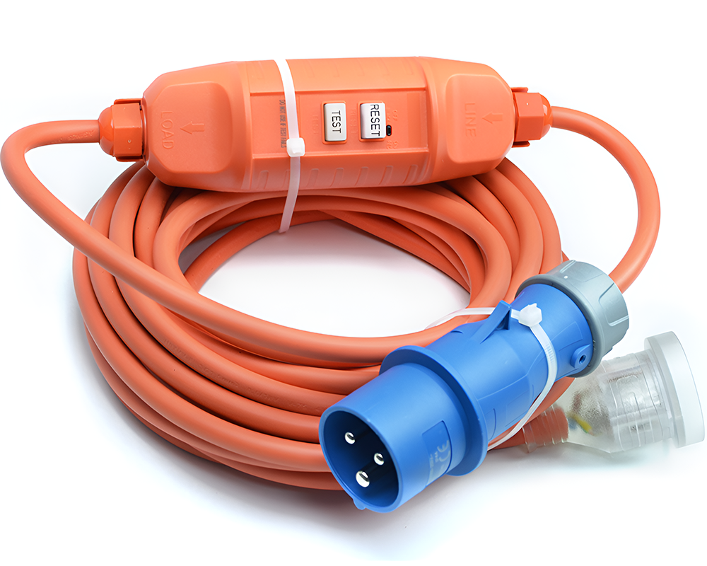 10M Caravan Lead Camping Lead 16A to 10A RCD Lead Cable