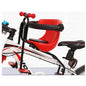 Red Front Bicycle Carrier Mount with Adjustable Foot Support