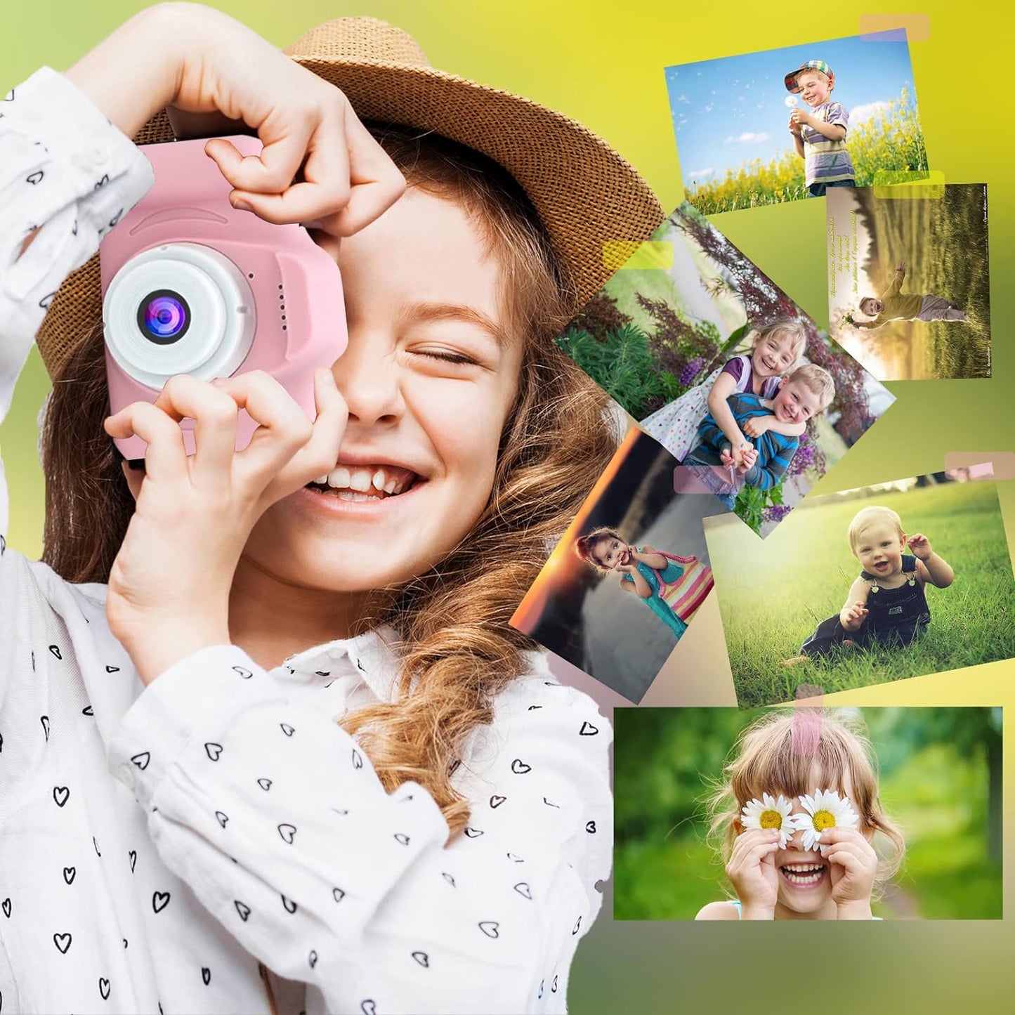 Kids Camera for Girls – Pink Selfie Camera with 8X Zoom and 18MP Photo Resolution | Best Gift for Ages 3-8