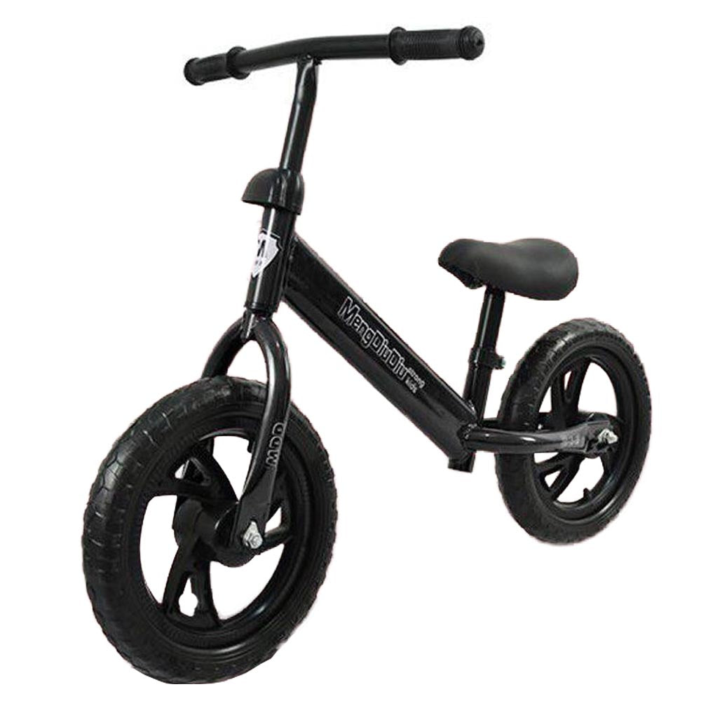 12 Inch Black No Pedal Balance Bicycle