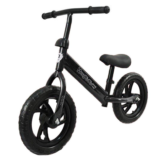 12 Inch Black No Pedal Balance Bicycle