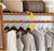 Bamboo Wardrobe 7-Tier Bamboo Wardrobe with Hanging Rod 1.4m