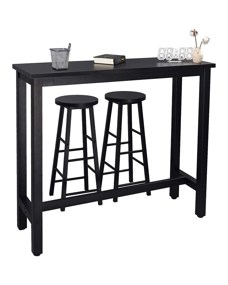 Space-Saving Bar Table Set – High Dining Table with 2 Matching Stools for Compact Spaces